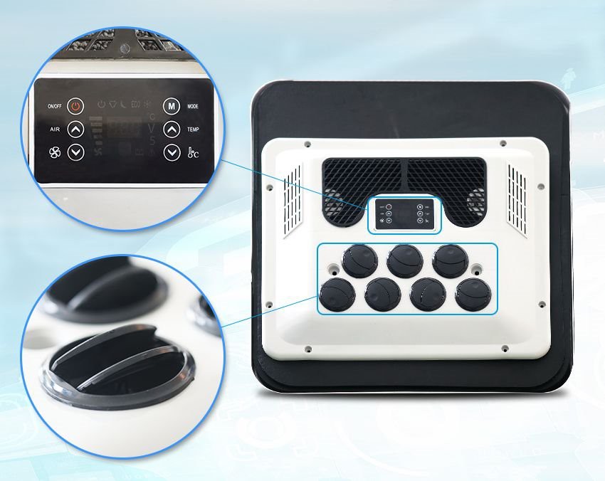 details of roof top ac for truck